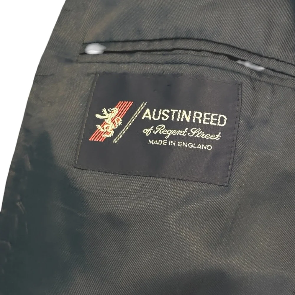 Austin Reed‎ Blazer Men Grey Glen Plaid Two Button Sport Coat England Unsized
